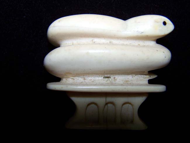 An Outstanding 19th century Sailor-made Ivory mounted Letter Opener with 'coiled serpent' ivory knob — image 3